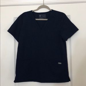 Figs navy Casma scrub top